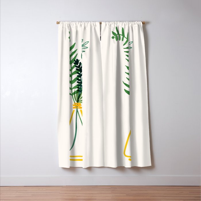 Spring Bouquet Watercolor Botanical Window Curtain Gallery Image 3