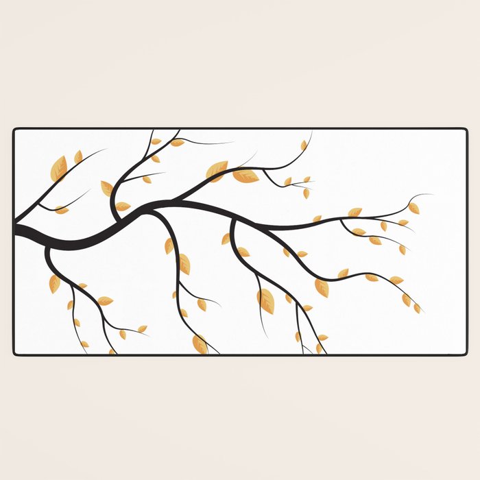 golden leaves Desk Mat Gallery Image 3