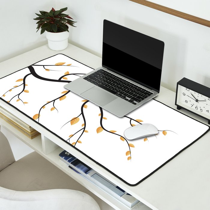 golden leaves Desk Mat Gallery Image 2