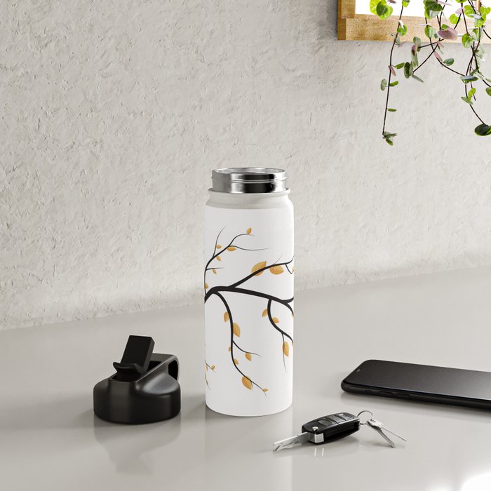 golden leaves Water Bottle Gallery Image 4