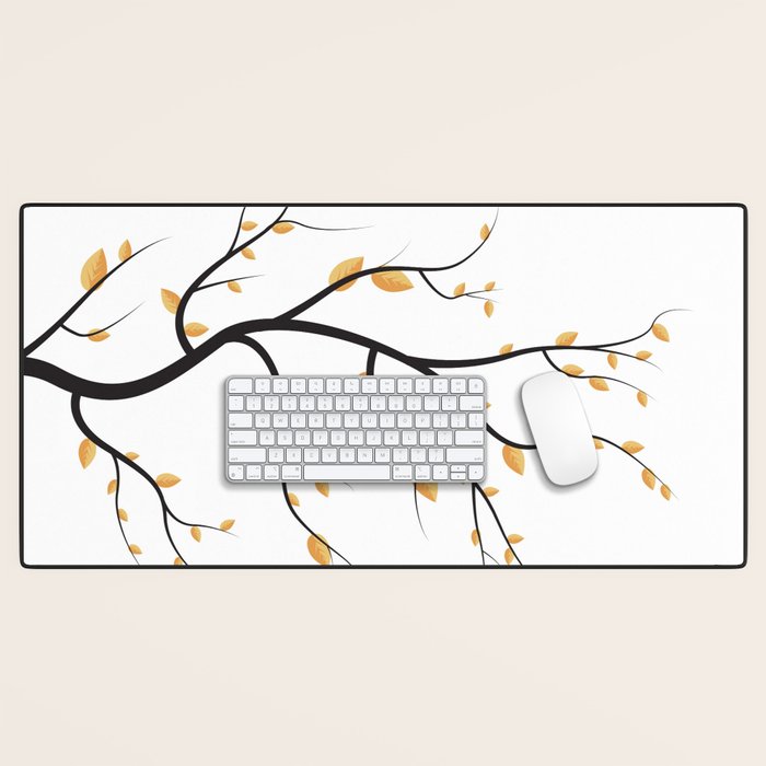 golden leaves Desk Mat Gallery Image 1