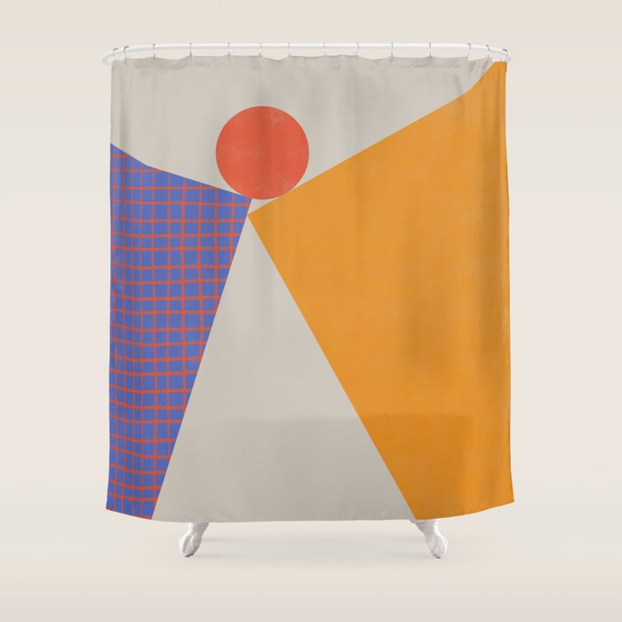 Red Circle #2 Shower Curtain Gallery Image 1