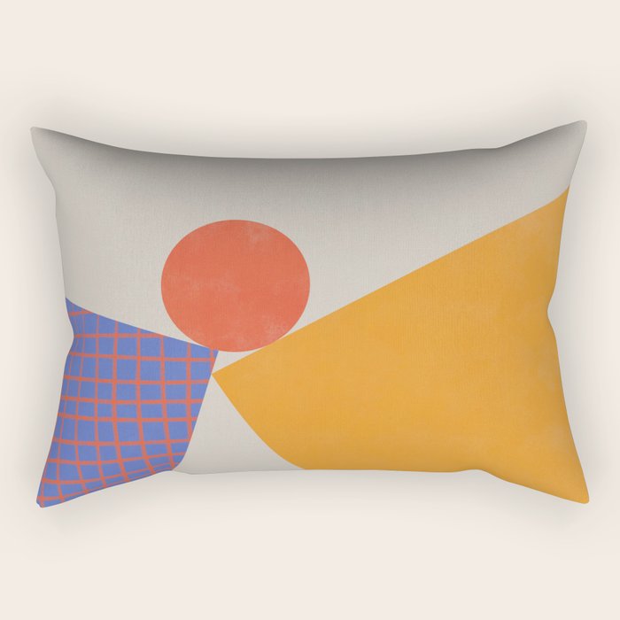 Red Circle #2 Rectangular Pillow Gallery Image 2