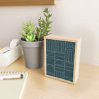 Deco Geometric 04 Teal Mini Art Print Gallery Image 2