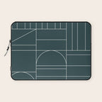 Deco Geometric 04 Teal Laptop Sleeve Gallery Image 1