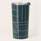 Deco Geometric 04 Teal Travel Mug Gallery Image 2