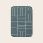 Deco Geometric 04 Teal Bath Mat Gallery Image 1
