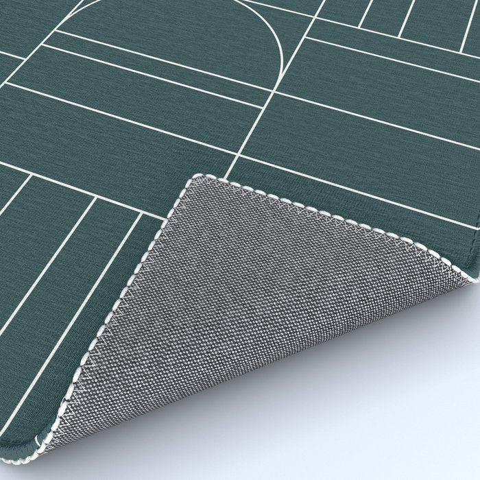 Deco Geometric 04 Teal Rug Gallery Image 4