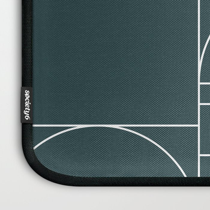Deco Geometric 04 Teal Laptop Sleeve Gallery Image 3