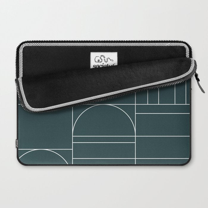 Deco Geometric 04 Teal Laptop Sleeve Gallery Image 2