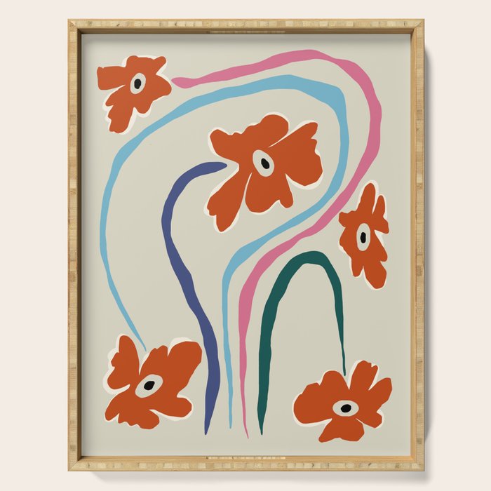 The string flower Serving Tray Gallery Image 1