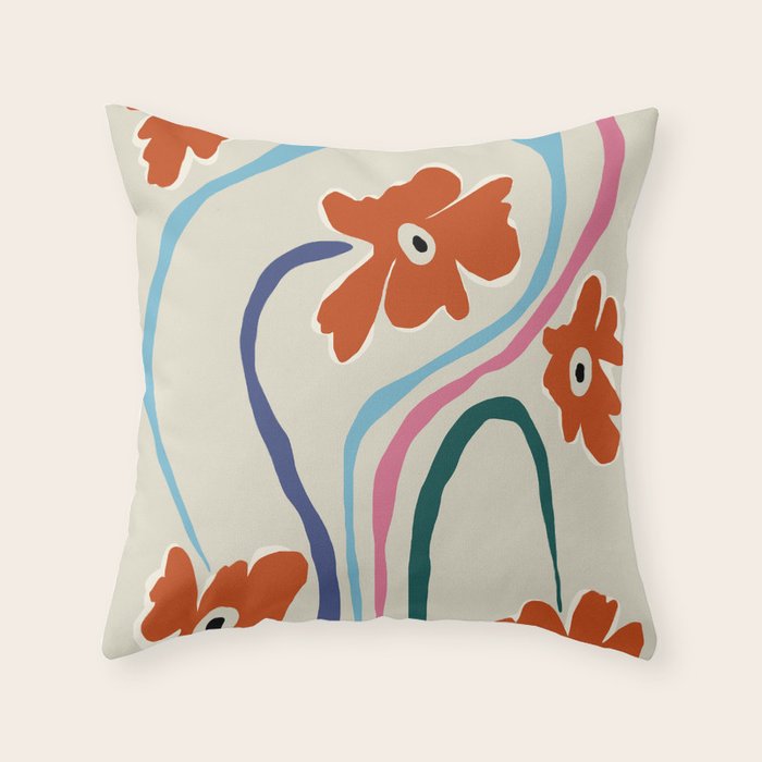 The string flower Throw Pillow Gallery Image 6