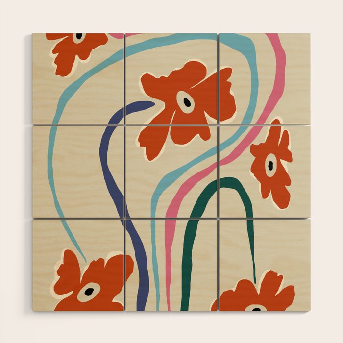 The string flower Wood Wall Art Gallery Image 1