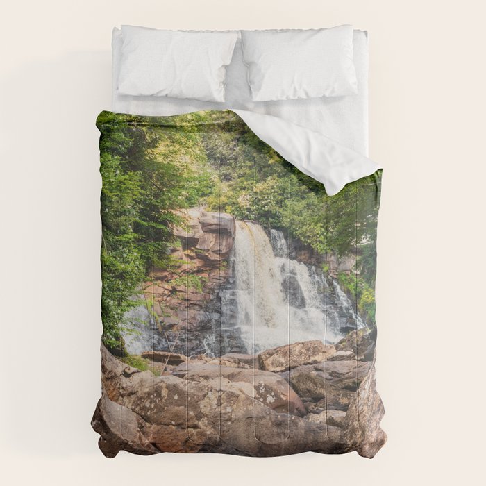 Blackwater Falls State Park West Virginia Waterfall River Canyon Landscape Photography Comforter Gallery Image 6
