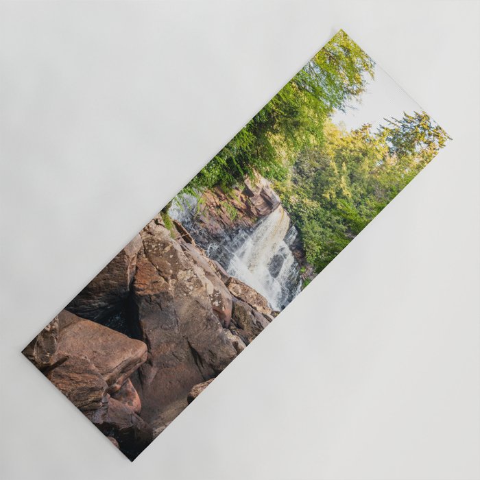 Blackwater Falls State Park West Virginia Waterfall River Canyon Landscape Photography Yoga Mat Gallery Image 1