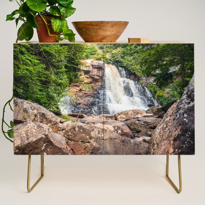 Blackwater Falls State Park West Virginia Waterfall River Canyon Landscape Photography Credenza Gallery Image 1