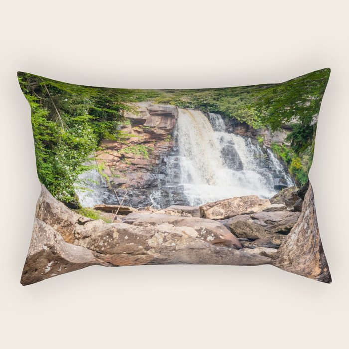 Blackwater Falls State Park West Virginia Waterfall River Canyon Landscape Photography Rectangular Pillow Gallery Image 2