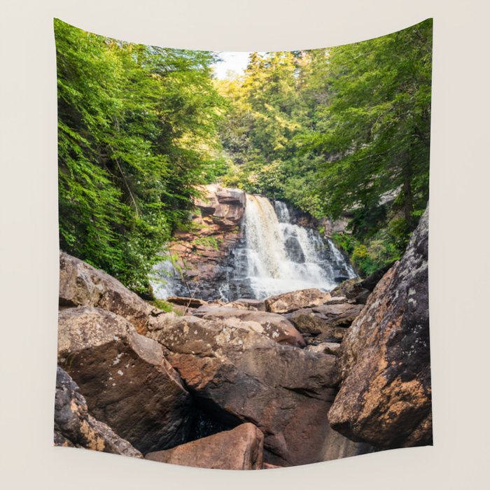 Blackwater Falls State Park West Virginia Waterfall River Canyon Landscape Photography Wall Tapestry Gallery Image 4