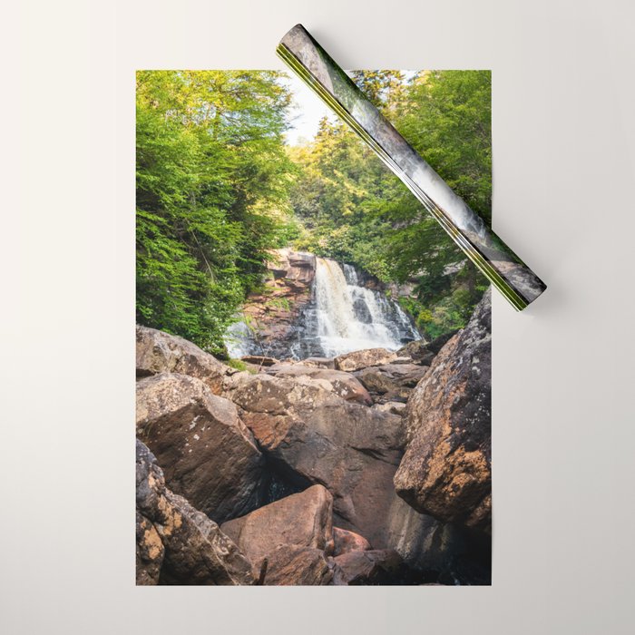 Blackwater Falls State Park West Virginia Waterfall River Canyon Landscape Photography Wrapping Paper Gallery Image 1