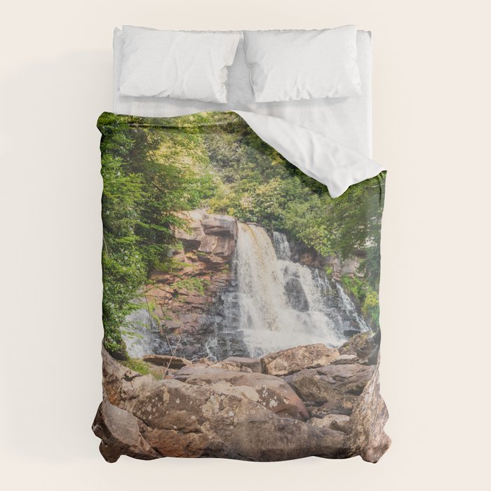 Blackwater Falls State Park West Virginia Waterfall River Canyon Landscape Photography Duvet Cover Gallery Image 6