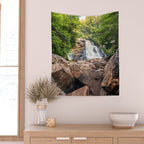 Blackwater Falls State Park West Virginia Waterfall River Canyon Landscape Photography Wall Tapestry Gallery Image 2