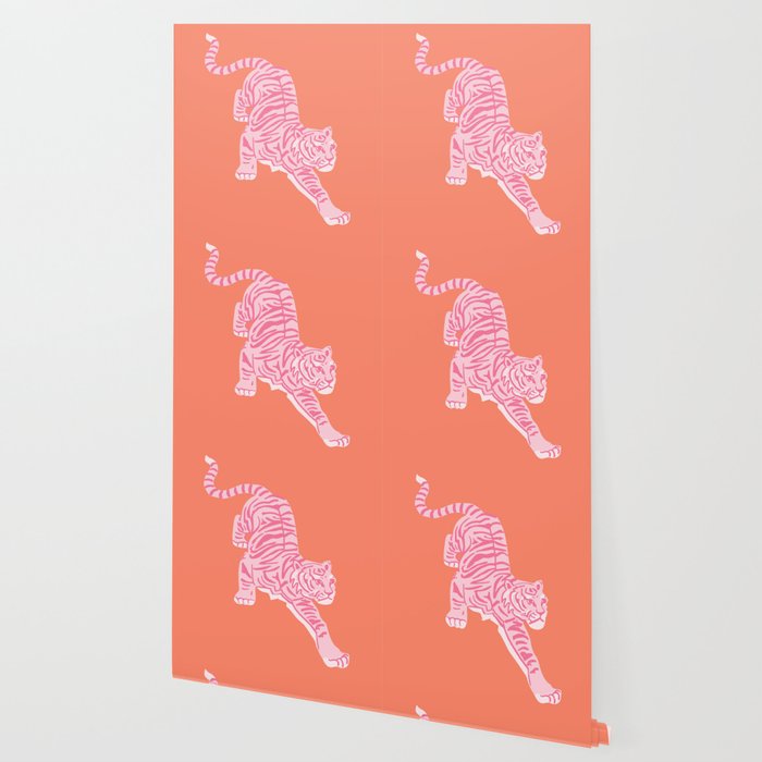 Year of the Tiger - Orange/Pink Wallpaper Gallery Image 2