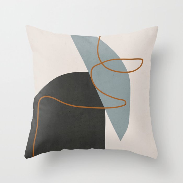 Minimal Abstract Art 3 Throw Pillow Gallery Image 1