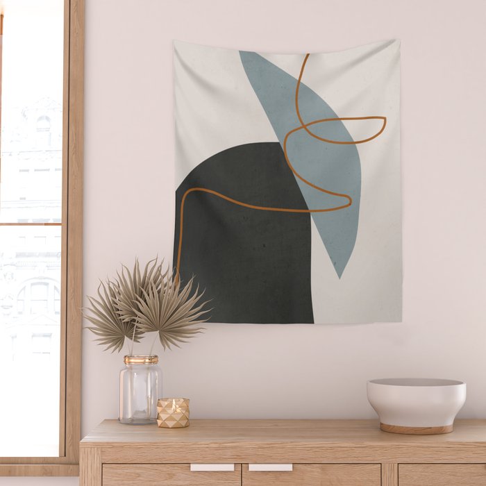 Minimal Abstract Art 3 Wall Tapestry Gallery Image 2