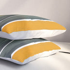 Late November Rothko Inspired Colorful Stripes Navy Blue Olive Green Yellow Pillow Sham Gallery Image 3