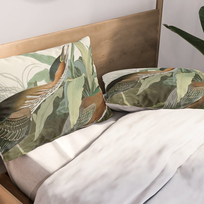 Green Heron - John James Audubon Birds of America Pillow Sham Gallery Image 2
