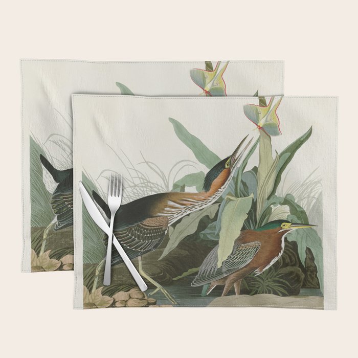 Green Heron - John James Audubon Birds of America Placemat Gallery Image 1