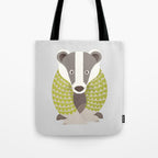 Whimsical Badger Tote Bag Gallery Image 1