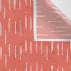 Boho, Raindrop, Mudcloth, Coral Wall Tapestry Gallery Image 3