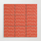 Boho, Raindrop, Mudcloth, Coral Wood Wall Art Gallery Image 1