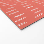 Boho, Raindrop, Mudcloth, Coral Welcome Mat Gallery Image 2