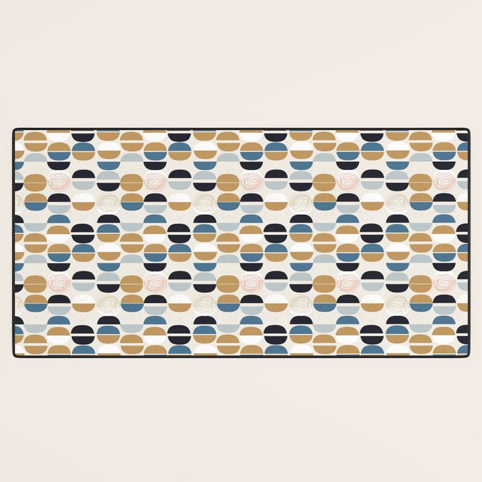 Mid century geometric pattern Desk Mat Gallery Image 3