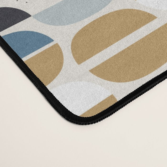 Mid century geometric pattern Desk Mat Gallery Image 4