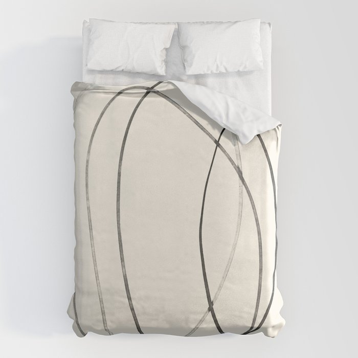 Minimal Abstract Line Art 2 Duvet Cover Gallery Image 1