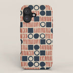 Red & Blue Hand-drawn Pattern #1 iPhone Case Gallery Image 1