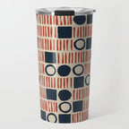 Red & Blue Hand-drawn Pattern #1 Travel Mug Gallery Image 1