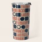 Red & Blue Hand-drawn Pattern #1 Travel Mug Gallery Image 2