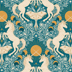 Celestial Unicorns In Turquoise and Gold Coffee Mug Gallery Image 2