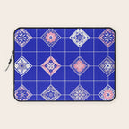 Talavera Mexican Tile - Pink & Periwinkle Palette Laptop Sleeve Gallery Image 1