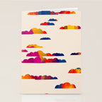 Totem Clouds, Colorful Sky Vibrant Eclectic Bohemian, Abstract Positivity Good Vibes Boho Contemporary Modern Painting Stationery Card Gallery Image 2