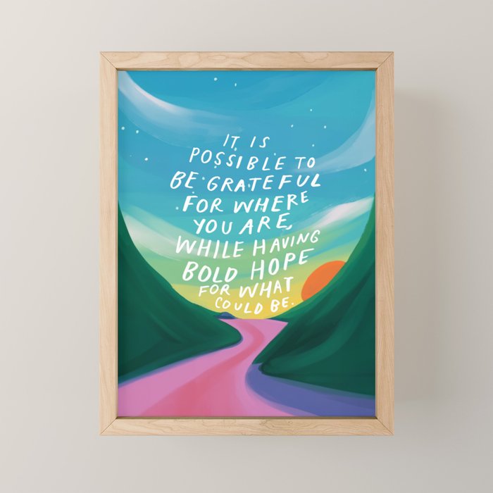 Gratitude and Hope at the Same Time Mini Art Print Gallery Image 1