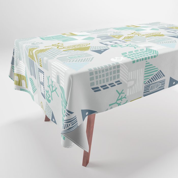 bonjour ma vie; City life collection, soft grey  Tablecloth Gallery Image 1