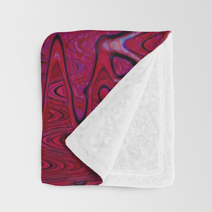Red And Purple Abstract Painting Throw Blanket Gallery Image 3