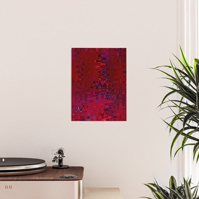 Red And Purple Abstract Painting Poster Gallery Image 2