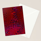 Red And Purple Abstract Painting Stationery Card Gallery Image 2