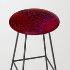Red And Purple Abstract Painting Stool Gallery Image 2